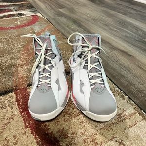 Jordan true flight size 15 worn one time grey orange